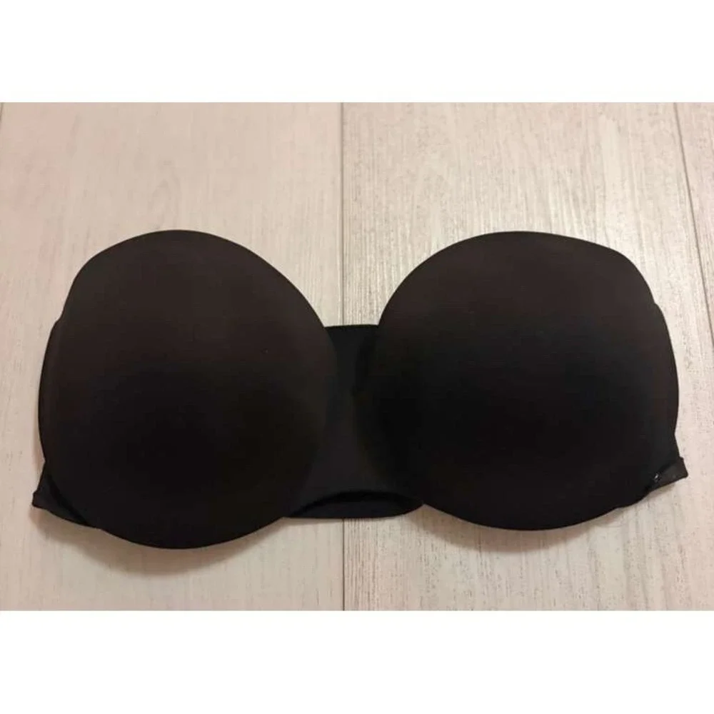 NWT‎ Victoria's Secret Lined Strapless Bra Sz 38DD Black